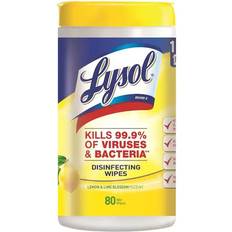 Lysol Lemon & Lime Blossom Sanitizing Wet Wipes 7 x 8. 80 Canister