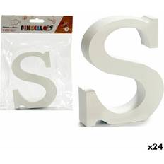 Brev S Hvid Træ 2 x 16 x 14.5 cm 24 pcs