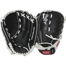 Honkbalhandschoenen Rawlings Meisjes RSO125BW-3/0 12 1/2 BSK/FLCV Softbal Handschoen, Zwart/Wit, 12,5"