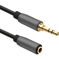 Kabler Helos forlængerkabel, jack 3.5mm han/hun 3 pin, PREMIUM 1m