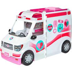 Son Poupées et Maisons de Poupée Barbie Emergency Vehicle Transforms Into Care Clinic with 20+ Pieces