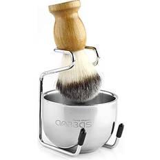 Shaving Accessories Anbbas Shaving Brush Set for Men Male 3in1 Vegan Style Synthetic Badger Hair Shaving Brushes