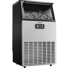 Ice Makers E EUHOMY Euhomy Commercial Ice Maker Machine, 100lbs/24H Stainless Steel Under Counter ice Machine with 33lbs Ice Storage Capacity, Freestanding Ice Maker Freestanding Ice Maker Machine