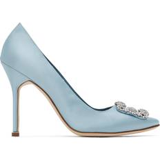 Manolo Blahnik 105mm Hangisi Satin Pumps