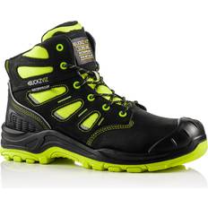 Yellow Work Shoes Buckbootz BUCKZVIZ Waterproof Hi-Vis Safety Work Boots Yellow