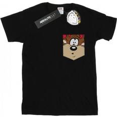 Looney Tunes Jungen-T-Shirt mit Tasmanian Devil Face und künstlichen Taschen