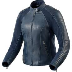 Vita Motorcykeljackor Revit Coral Ladies Leather Jacket Blue Woman