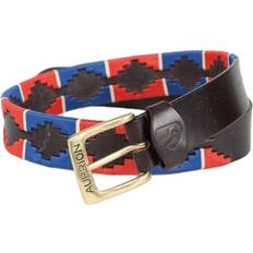 Polo Belts Aubrion Drover Polo Leather Belt 80cm Navy/Red