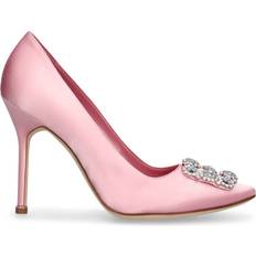 Viscose Heels & Pumps Manolo Blahnik PInk Hangisi Heels IT