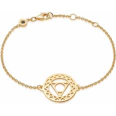 Daisy Throat Chakra Chain Bracelet 18ct Gold Plate