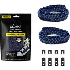 Blåa Skosnören Xpand Xpand Laces No-Tie One Elastic Shoelaces Navy Blue Reflective