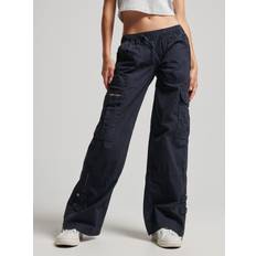 Superdry Women Trousers Superdry vintage elastic cargo trousers in navyW32