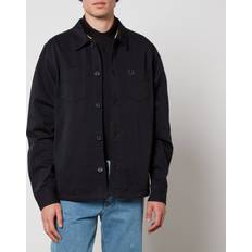 Fred Perry Cotton-Twill Overshirt Black