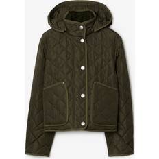 Burberry Green Outerwear Burberry Cropped Quilted Nylon Jacket