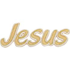 Gold Religious Jesus Names/Words Embroidered Iron on Patch