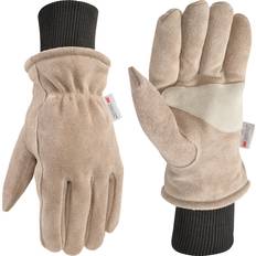 Brown Work Gloves Wells Lamont HydraHyde Men Suede Cowhide Insulated Work Glove