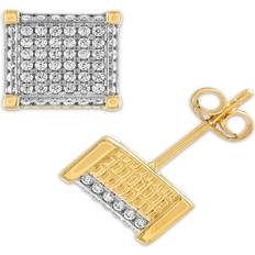 Men Earrings Esquire Men's Pavé Cubic Zirconia Stud Earrings in Two Tone