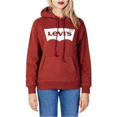 Levi's Dame Gensere Levi's Kvinner Bordeaux Print Sweatshirt Red 2XS