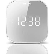 Philips Alarm Clocks Philips PHILIPS Alarm Clock Radio with USB Charging Port, FM Radio Alarm Clock with Battery Backup, Clock Radios for Bedroom, USB Port, Dual Alarm