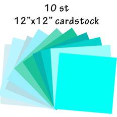 Paket Pris! 10 st Cardstock TURKOS färger