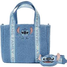 Loungefly Disney: Stitch Plush Sherpa Tote Bag With Coin