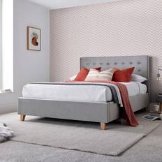 Beds & Mattresses Bedmaster Kingham Double Grey Velvet