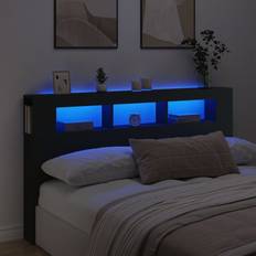 Kopfteile vidaXL LED-Kopfteil Schwarz 180 x 18.5 x 103.5 cm Kopfteil