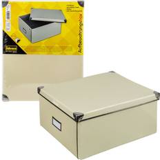 Beige Storage Boxes Idena aufbewahrungsbox deckel creme pappe faltbar Staukasten