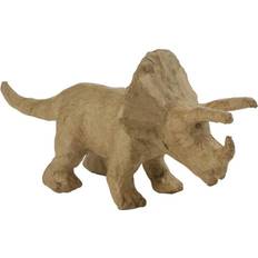 Marrón Hazlo tú mismo Decopatch Figura Papel Maché Triceratops 16cm