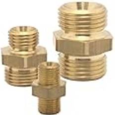 Brass Plumbing ELMAG Elmag 42392 Druckluft-Doppelnippel Außengewinde 1/2-1/2 Zoll Messing