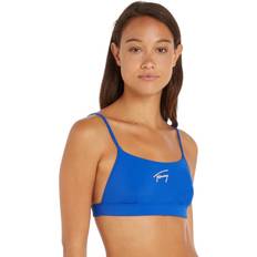 Blue Bikini Tops Tommy Hilfiger Womens UW0UW04085 Bikini Bralette Top Blue Nylon