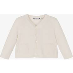 White Cardigans Bonpoint Girls Ivory Cashmere Cardigan - NEW