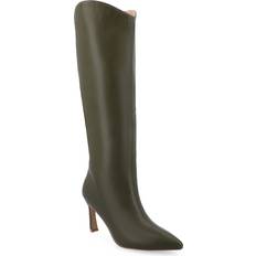 High Boots Journee Collection Women's Rehela Tall Dress Boots Olive