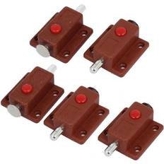 Unique Bargains Door Spring Loaded Press Button Latches Bolt Lock 5pcs