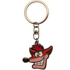 Universal Textiles Crash Bandicoot Metal Keyring - Orange