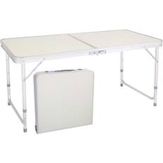 Table 4FT Portable Lightweight Aluminum Camping Table, Adjustable Height, with Handle for Outdoor Indoor L8