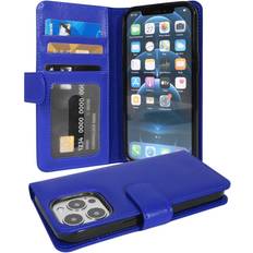 Cadorabo Blue Case for Apple iPhone 13 PRO Cover Book Wallet Protection PU Leather Flip Magnetic Etui