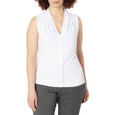 Calvin Klein Women Tank Tops Calvin Klein Collection Women's V-Neck Shell White