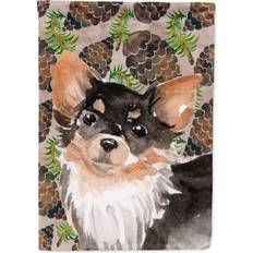 Garden & Outdoor Environment Caroline's Treasures Caroline's Treasures BB9599CHF Long Haired Chihuahua Pine Cones Flag