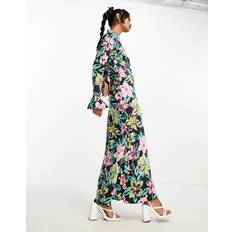 Vila Dresses Vila floral high neck maxi dress with cuff detail-Multi34