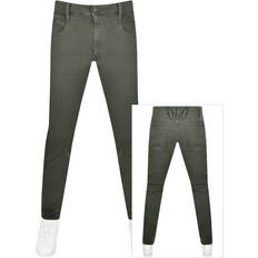 Green - Men Jeans Replay Anbass Hyperflex Jeans Khaki