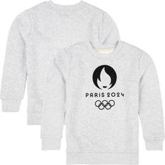  Paris 2024 Games Logo Crew Neck Sweater Grey Kids