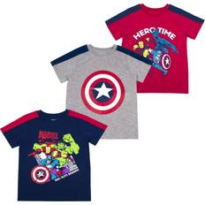 Marvel Children's Clothing Marvel Marvel Boys 3-Pack T-Shirts: Spiderman & Avengers Superheroes Red 3T