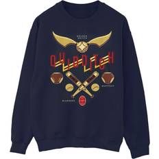 Gold Jumpers Harry Potter Quidditch Golden Snitch Sweatshirt Navy