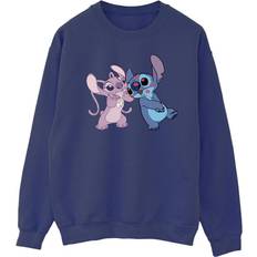 Stof - Vrouw Truien Disney Lilo & Stitch Naughty Sweatshirt - Blauw/Zwart