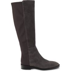 Grey - Men High Boots Stuart Weitzman Greer City Suede Knee-High Boot