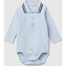 Polo Kinderkleding United Colors of Benetton Bodysuit Polo In Organic Cotton - Sky Blue