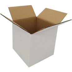 White Corrugated Boxes CH-BOX 8x8x8 Inches of Shipping Boxes 25 Pack Small Corrugated Cardboard Mailer, Oyster White