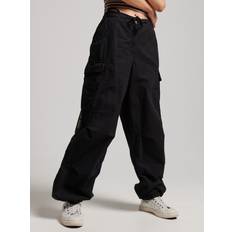 Superdry Broeken Superdry Baggy Parachute Broek - Zwart