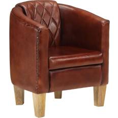 Marrón Sillones vidaXL light brown Tub Armchair